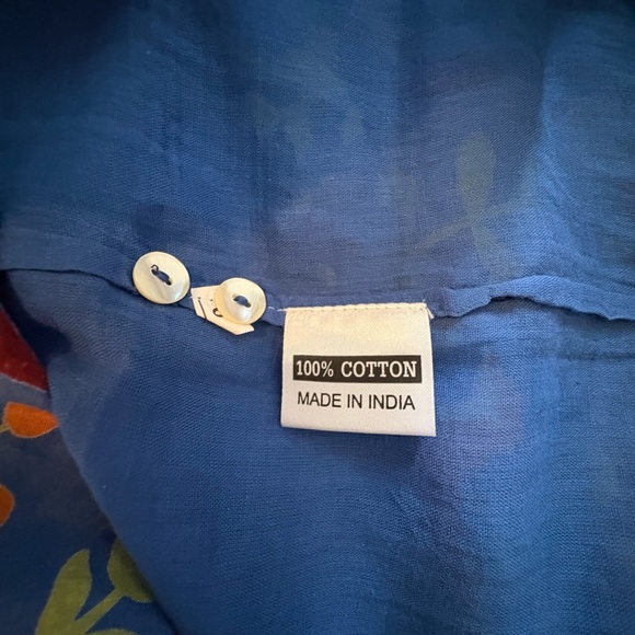 OLIVIA JAMES The Label Waverly True Blue Foxes Dress, Size Large - Picture 5 of 7